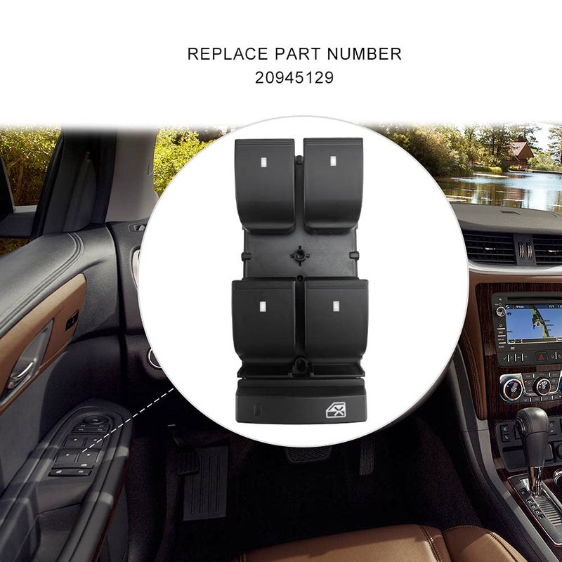 RLP Master Power Window Switch Driver Side Compatible with 2007-2014 Chevy Silverado GMC Sierra 2008-2011 HHR 2009-2017 Traverse Replacement for 25951963 20945129 25789692 - Image 5